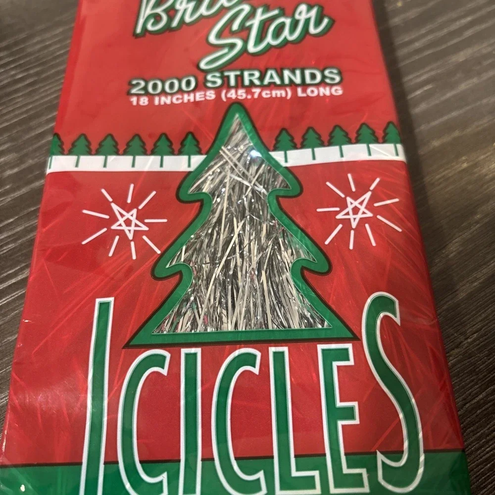 Brite Star Icicles Retro Christmas Tree Holiday Tinsel 2000 Strands 18 Inch